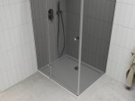 MEXEN/S - Roma sprchovací kút 110x100, grafit, chróm + biela vanička so sifónom 854-110-100-01-40-4010