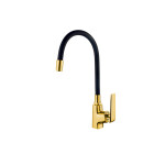INVENA - Drezová batéria Ligaria s elastickým výtokom, zlatá BZ-39-009-L
