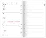 NOTIQUE Refill fuksiová / Týždenný diár / krúžková väzba / vymeniteľné listy / 2027 / 12,5 x 19 cm