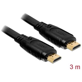 Delock HDMI prepojovací kábel Zástrčka HDMI-A, Zástrčka HDMI-A 3.00 m čierna 82671 4K UHD HDMI kábel