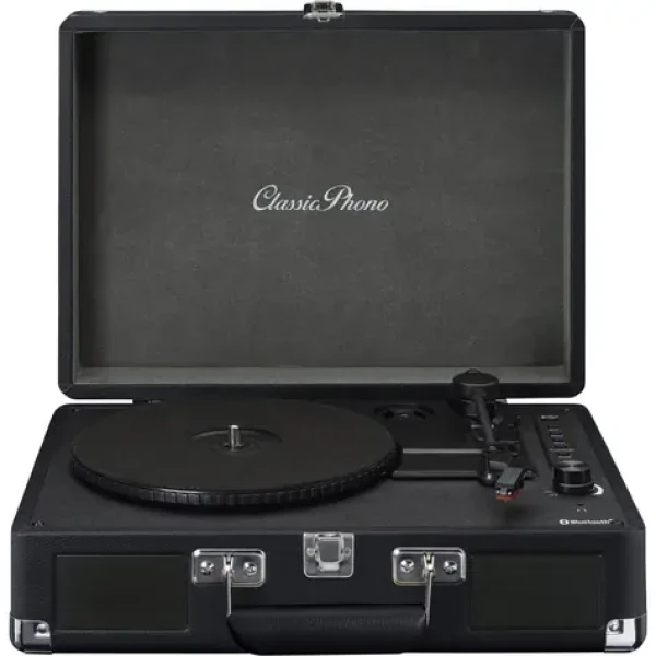 LENCO TT-115BK čierna / Gramofón v kufríku / 33 45 78 RPM / BT / RCA / repro (TT-115BK)