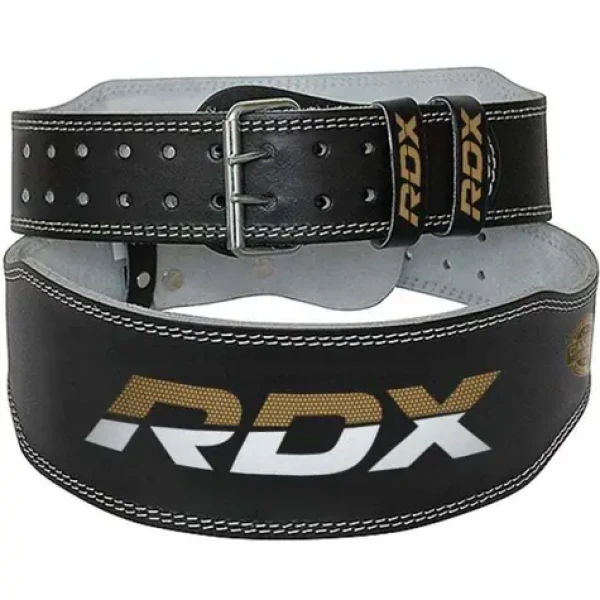 Fitness opasok 6“ Leather Black/Gold - RDX Sports (M, multicolor) (78730-2-M)