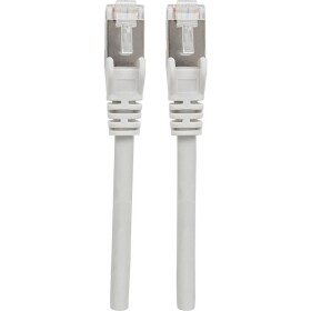 Intellinet 317177 RJ45 sieťové káble, prepojovacie káble CAT 6A S/FTP 7.50 m sivá fóliové tienenie, tienenie pletivom, bez halogénov 1 ks; 317177