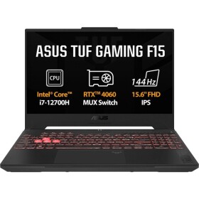 Asus TUF Gaming F15 FX507ZV4 sivá / 15.6 FHD / Core i7-12700H 2.3GHz / 16GB / 512GB SSD / RTX 4060 8GB / Bez OS (FX507ZV4-LP037)