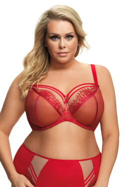 Dámska podprsenka 496 Paradise red - GORSENIA Červená 70/J