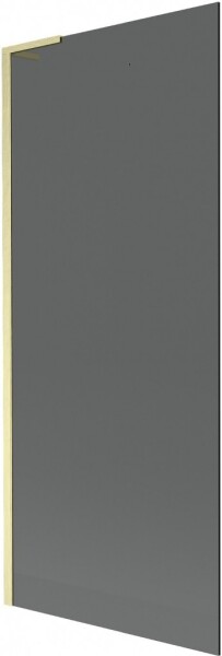 MEXEN/S - Next L vaňová zástena FIX 80 x 150, grafit, zlatá kartáčovaná 895-080-000-03-40-55