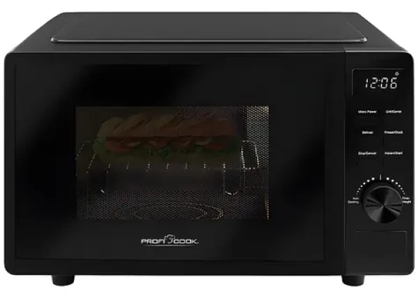 ProfiCook MWG 1278 / Mikrovlnná rúra s grilom / 700 W / 800 W gril / 20 l / 8 automatických programov (501278)