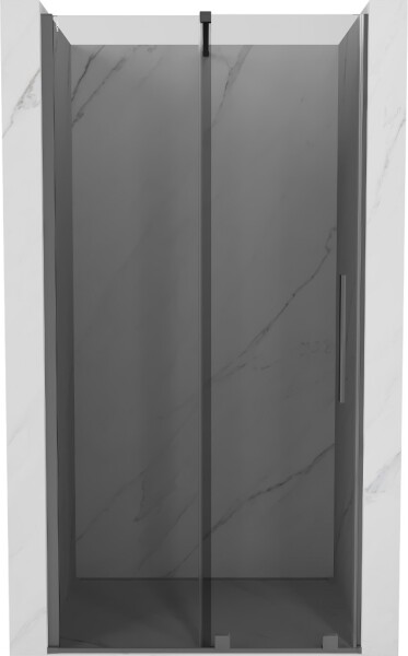 MEXEN/S - Velár posuvné sprchové dvere 90, grafit, grafit metal 871-090-000-41-95
