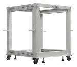 Lanberg Open Rack 12U šedá / Stojanový rack / 600×600 mm / hĺbka 576-1034 mm / nosnosť 600 kg (OR01-6112-S)