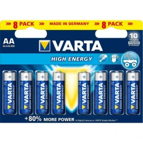 Varta High Energy Batéria AA / 1.5V / alkalická / 8 ks / v blistri (4906121418)