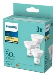 Philips LED žiarovka GU10 50W teplá biela 3 ks / Bodová žiarovka / 2700 K / Trieda F (929003038633)