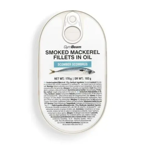 Filety z údenej makrely v oleji - GymBeam (170 g) (108856-1-170g)