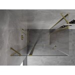 MEXEN/S - Mist Duo sprchovací kút dvere krídlové 95 x 90, transparent, zlato 8A4-095-090-50-00
