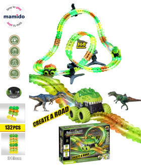 Mamido Mamido Dinosauria autodráha Zero Gravity 132 dielov, 318 cm, 360° rotácia