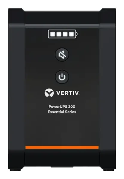 Vertiv PowerUPS 200 Essential čierna / Záložný zdroj UPS / 1000VA/525W / 230V / Line-Interactive / 4X Schuko (PSA6E-1000IT-SCH)