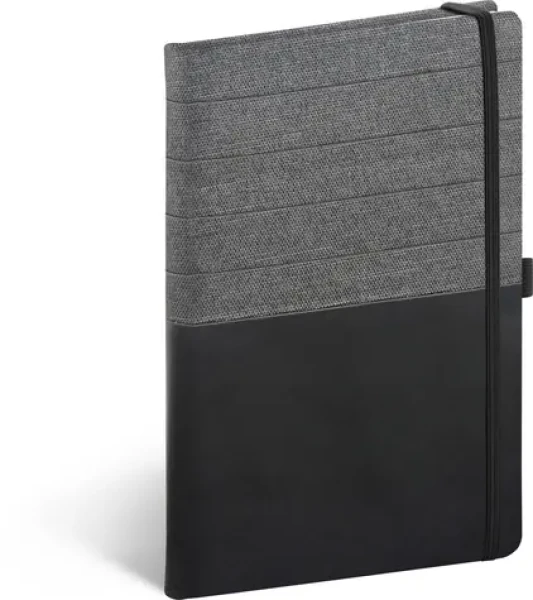 Presco Group Notes Skiver černošedý / linajkový / 13 × 21 cm (A-8763)