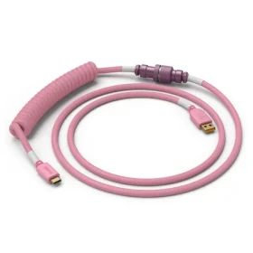 Glorious Coiled Cable ružová / USB-C (M) - USB-A (M) / 1.37 m (GLO-CBL-COIL-PP)
