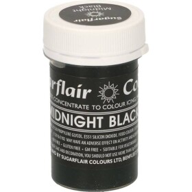 Gélová farba midnight black pastelová 25 g - Sugarflair - Sugarflair