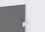 CERANO - Sprchová zástena Walk-in Orbis Round Ľ/P - 8 mm - okrúhla vzpera - biela matná, grafitové sklo - 130x200 CER-978765