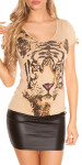 Sexy KouCla t-shirt with tiger print and cracks