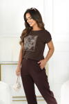 MARBRE BLOUSE čokoláda 36