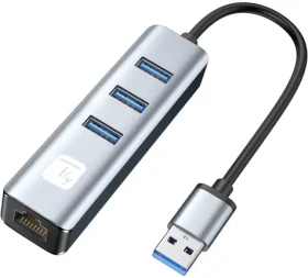 Techly iDATA USB 3.0 - RJ45 / Adaptér / USB 3.2 Gen 1 / RJ-45 Ethernet / hliníkové telo (TLY_366907)