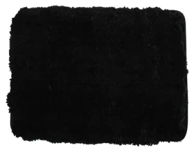 MSV Kúpeľňová predložka MICROFIBER čierna / 40 x 60 cm / polyester / protišmyková
