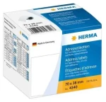 Herma Adresné etikety v kotúčoch 70x38 mm biele / Etikety / papier / 250 ks (4340)