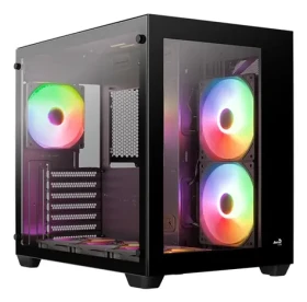 AeroCool Dryft ARGB čierna / PC skriňa / Midi Tower / ATX / micro-ATX / mini-ITX / 2x USB 3.0 / 1x USB-C / bez zdroja (ACCM-ES01163.11)