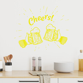 Veselá Stena Samolepka Cheers Farba: žlutá, Veľkosť: 100 x 84 cm