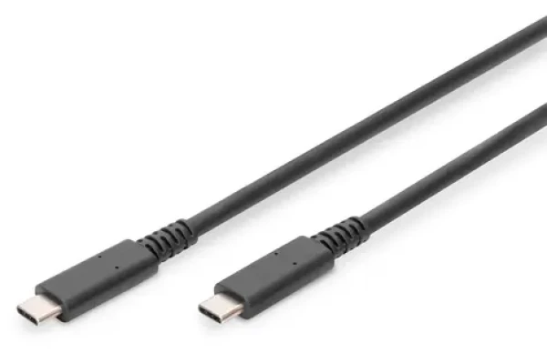 Digitus USB-C - USB-C čierny / Kábel / USB4 / 40 Gbps / PD3.0 / 8K 30Hz / 0,8 m (AK-300343-008-S)