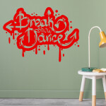 Veselá Stena Samolepka Break Dance Farba: oranžová, Veľkosť: 100 x 72 cm