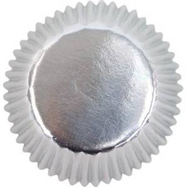 Fóliové mini košíčky na cupcakes, strieborné 45 ks - PME - PME