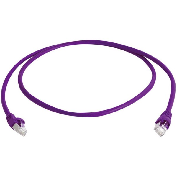 Telegärtner 100008035 RJ45 sieťové káble, prepojovacie káble CAT 6A S/FTP 0.25 m fialová UL certifikácia, samozhášavý, s ochranou, UL certifikácia 1 ks; 100008035