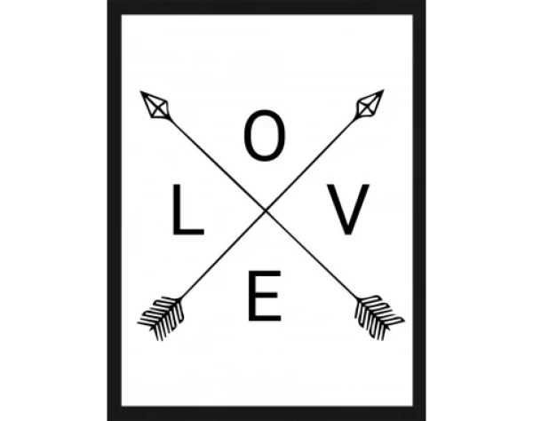 Obraz v ráme Love, 30x40 cm%