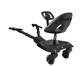 KikkaBoo Stúpadlo ku kočíku so sedátkom Ally XL Black / do 20 kg / od 15 mesiacov (31001090002KB)