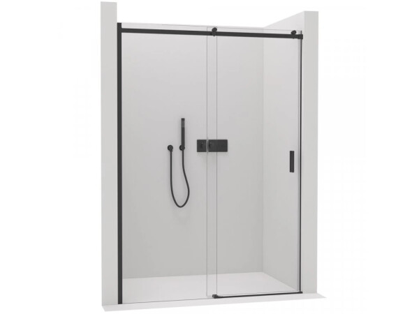 CERANO - Sprchové posuvné dvere Santoro Ľ/P - 8 mm - čierna matná, transparentné sklo - 110x195 CER-8050BD7259