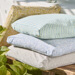 Ib Laursen Povlak na sedák Linea / Light Green blue stripes 45 x 45 cm