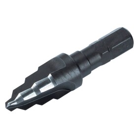 Wolfcraft 2555000 HSS stupňovitý vrták 6 - 10 mm šesťhranný záhlbník 1 ks; 2555000