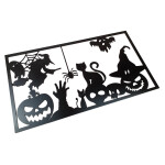 Veselá Stena Drevená nástenná dekorácia Halloween čierny