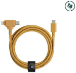 Native Union Belt Universal Cable USB-C - Lightning/USB-C 1.5m oranžová (BELT-CCL-KFT-NP)