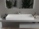MEXEN - Ava umývadlo na dosku liaty mramor 1/O 120 x 46, biela 23011201