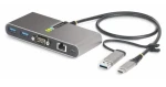 StarTech USB Hub sivá / USB Hub / 2x USB-A / 1x USB-C / Gigabit Ethernet / RS232 (5G2A1SGBB-USB-C-HUB)