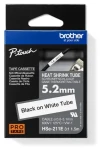 Brother HSE-211E / Zmrštiteľná bužírka / biely podklad / čierna tlač / šírka 5,2 mm / dĺžka 1,5 m (HSE211E)