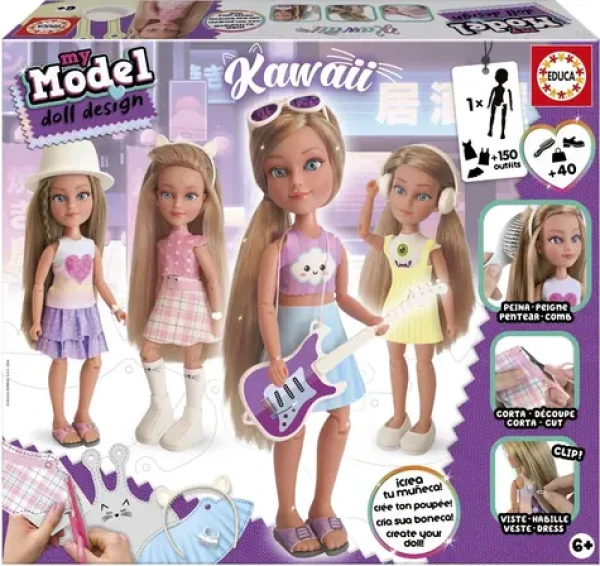 Educa Kreatívna sada My Model Doll Design: Kawaai