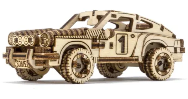 Wooden City 3D Drevené puzzle Superfast Rally Car č.4