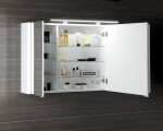 SAPHO - LUCIE galérka s LED osvetlením, 126x70x17cm, biela LU125-0030