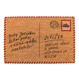 Bella Rose Vianočná rohožka z kokosových vlákien Dopis Ježiškovi CZ