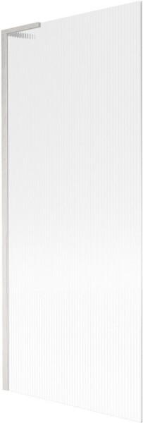 MEXEN/S - Next L vaňová zástena FIX 80 x 150, prúžky, nikel kartáčovaná 895-080-000-03-09-97