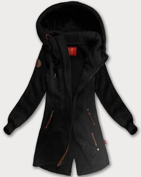 Čierna dámska dlhá mikina s kapucňou (AMG-675/2) odstíny černé M (38)